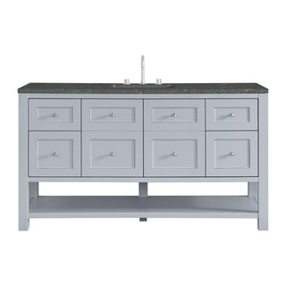 60 Inch Breckenridge Freestanding Vanity in Serenity Blue / Parisien Bleu Top