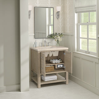 30 Inch Breckenridge Freestanding Vanity in Whitewashed Oak / Eternal Marfil Top