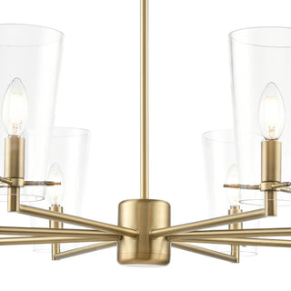 Maccan 38.75" Wide 8-Light Chandelier - Vintage Brass