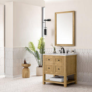 30 Inch Breckenridge Freestanding Vanity in Light Natural Oak / Eternal Jasmine Pearl Top