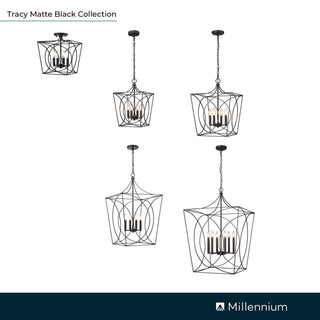 Tracy 6-Light Pendant light Matte Black