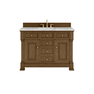 48 Inch Brookfield Freestanding Vanity in Honey Oak / Eternal Jasmine Pearl Top