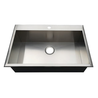 Uptowne 31.5 Inch Drop-In Kitchen Sink in Brushed Stainless