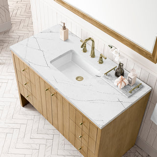 48 Inch Hudson Freestanding Vanity in Light Natural Oak / Ethereal Noctis Top