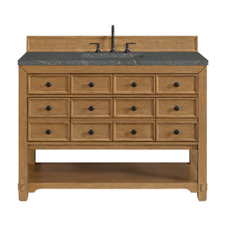 48 Inch Malibu Freestanding Vanity in Amber Birch / Parisien Bleu Top