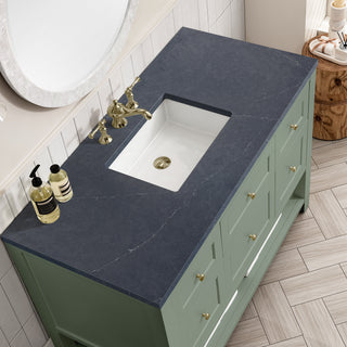 48 Inch Breckenridge Freestanding Vanity in Smokey Celadon / Charcoal Soapstone Top