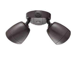 4.25" High 2-Light LED Outdoor Security Flood Light - Powder Coated Bronze