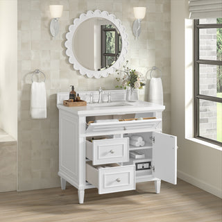 36 Inch Lorelai Freestanding Vanity in Bright White / White Zeus Top