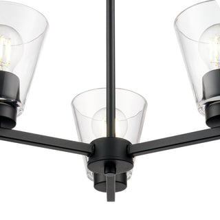 Strayhan 18" 3-Light Chandelier - Matte Black