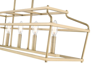Nellita 34" Wide 5-Light Island - Vintage Brass