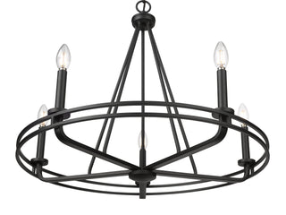 Jody 26.5" Wide 5-Light Chandelier - Matte Black