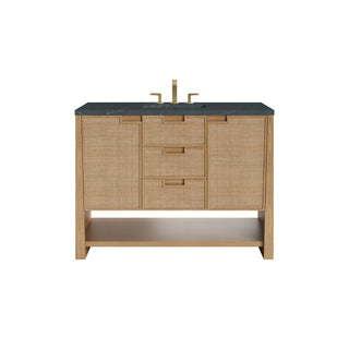 48 Inch Solene Freestanding Vanity in Seaside Oak / Charcoal Soapstone Top