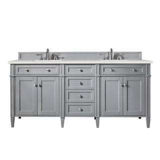 72 Inch Brittany Freestanding Vanity in Urban Gray / Lime Delight Top