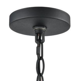 Hylena 15" Wide 4-Light Pendant - Textured Black