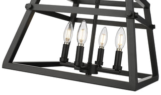 Tellsa 16" Wide 4-Light Pendant - Matte Black