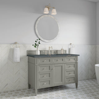 48 Inch Brittany Freestanding Vanity in Urban Gray / Parisien Bleu Top