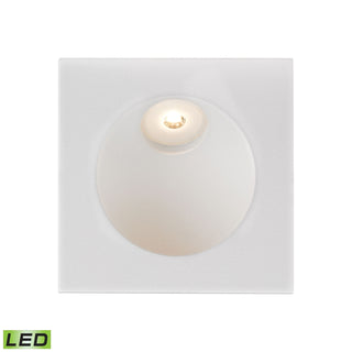 Zone 3'' Wide Integrated LED Step Light - Matte White with Opal White Glass Diffuser