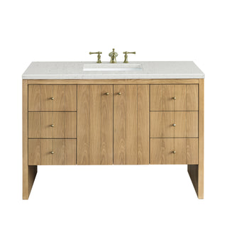48 Inch Hudson Freestanding Vanity in Light Natural Oak / Lime Delight Top