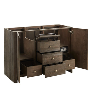 48 Inch Gracyn Freestanding Vanity in Sable / Victorian Silver Top