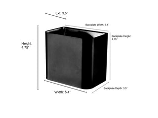4.75" High LED Outdoor Wall Sconce - Powder Coated Black