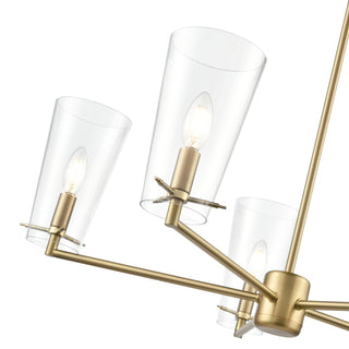 Maccan 31" Wide 5-Light Chandelier - Vintage Brass