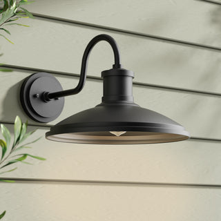 Calhoun 10.5" High 1-Light Outdoor Wall Sconce - Textured Black