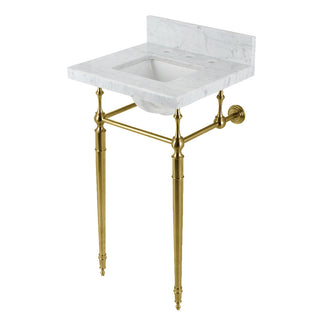 Edwardian 19 Inch Console Sink in Carrara Marble