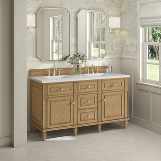 60 Inch Lorelai Freestanding Vanity in Light Natural Oak / Lime Delight Top