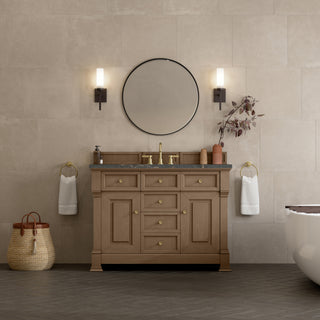 48 Inch Brookfield Freestanding Vanity in Pecan / Parisien Bleu Top