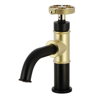 Webb Single-Hole Bathroom Faucet in Matte Black/Polished Brass