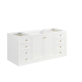 60 Inch Chicago Freestanding Vanity in Glossy White / Ethereal Noctis Top
