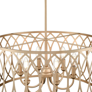 Arelyn 23" Wide 6-Light Pendant - Painted Modern Gold