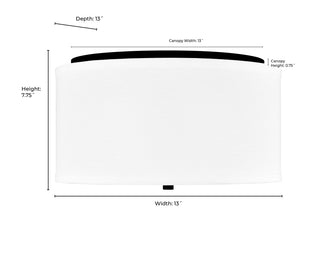 Guyten 13" Wide 2-Light Flushmount - Matte Black