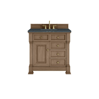 36 Inch Brookfield Freestanding Vanity in Pecan / Charcoal Soapstone Top