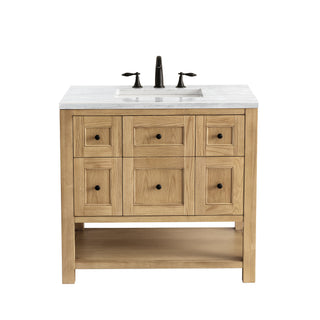 36 Inch Breckenridge Freestanding Vanity in Light Natural Oak / Arctic Fall Top