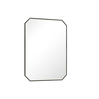 Rohe 30" Octagonal Mirror, Matte Black