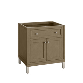 30 Inch Chicago Freestanding Vanity in Walnut Whisper / Ethereal Noctis Top