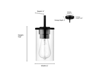 Verlana 1-Light Pendant light Matte Black