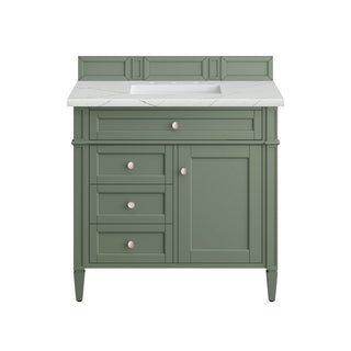 36 Inch Brittany Freestanding Vanity in Smokey Celadon / Ethereal Noctis Top