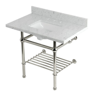 Templeton 36 Inch Console Sink in Carrara Marble