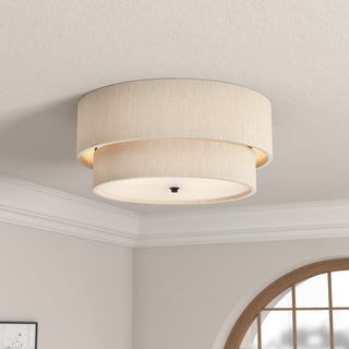 Helbert 18" Wide 4-Light Flush Mount