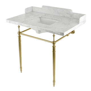 Habsburg 36 Inch Console Sink in Carrara Marble