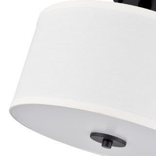 Guyten 13" Wide 2-Light Semi Flush - Matte Black