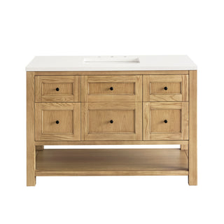 48 Inch Breckenridge Freestanding Vanity in Light Natural Oak / White Zeus Top