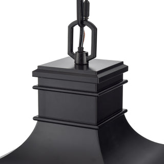 Edenton 11" Wide 3-Light Outdoor Hanging Pendant - Matte Black