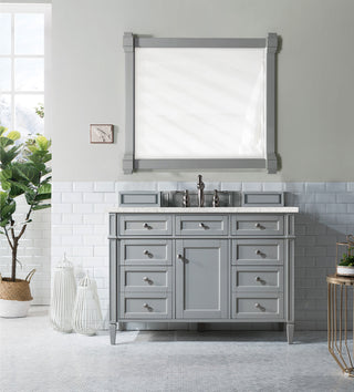 48 Inch Brittany Freestanding Vanity in Urban Gray / Eternal Jasmine Pearl Top