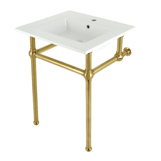Templeton 25.19 Inch Console Sink in White