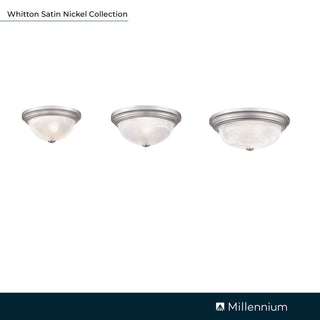 2-Light Flushmount Ceiling Light Satin Nickel