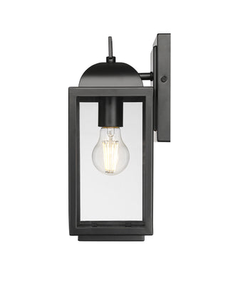 Beaufort 12.75" High 1-Light Outdoor Wall Sconce - Powder Coated Black
