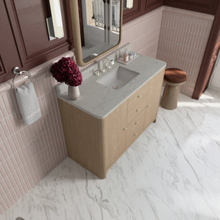48 Inch Gracyn Freestanding Vanity in Coastal Driftwood / Victorian Silver Top